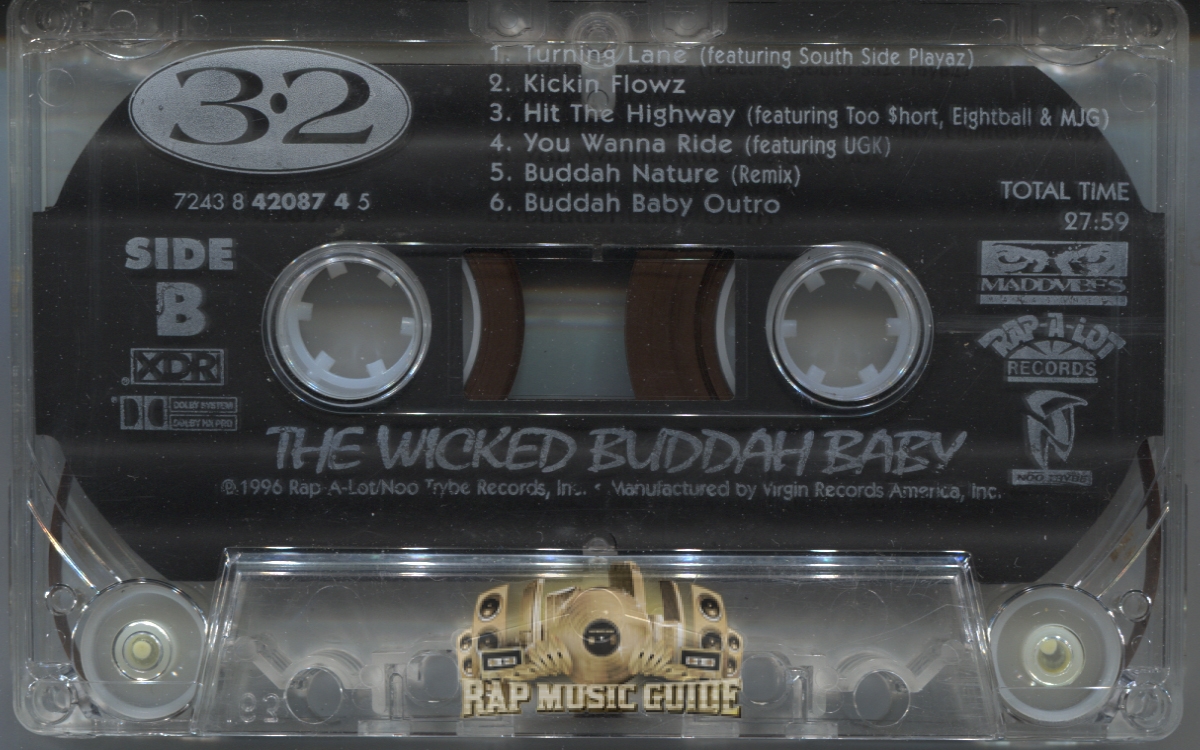 3-2 - The Wicked Buddah Baby: Cassette Tape | Rap Music Guide